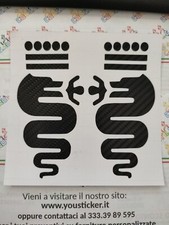Alfa Romeo 2 ADESIVI BISCIONE 2019 sticker carbonio 3D mito Giulietta Giulia