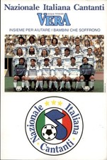 cartolina calciatori Nazionale Italiana Cantanti