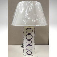 LAMPADA ALTA IN CERAMICA BIANCA DA TAVOLO SALOTTO INGRESSO CAMERA CON PARALUME