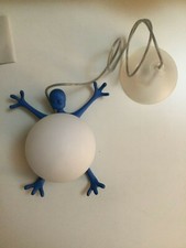 RUGGIU GIODI sospensione BLU BIBO SMILE cameretta bambini VETRO MADE IN ITALY