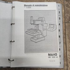 Manuale uso e manutenzione fresatrice MAHO MH500W italiano CNC232