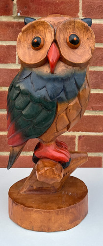 Hand carved painted large - painted,