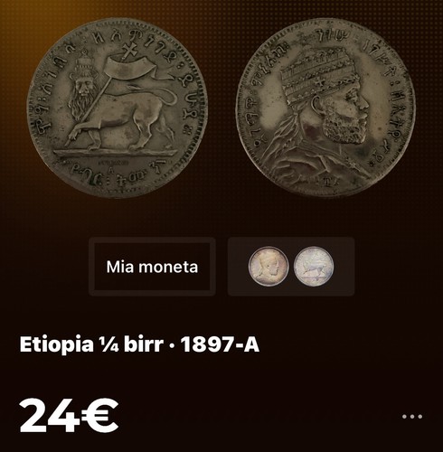 Moneta argento coin ethiopia - coin,