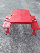 tavolino di pic-nic con seduta incorporata richiudibile, buono stato