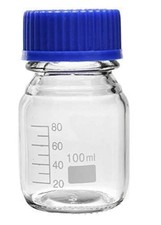 Bottiglia Reagente Borosilicato 100ml con Tappo Blu, SBT Instruments Vetreria, 1 Pz