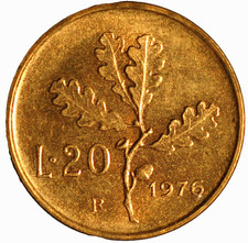 Italy 20 Lire 1976 KM# 97