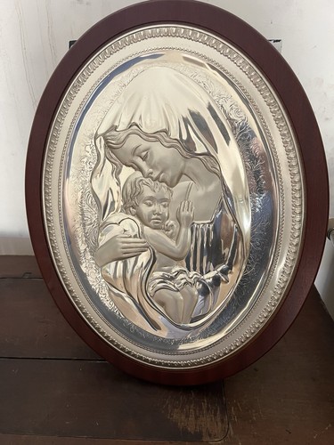 Quadro ovale madonna con - madonna,