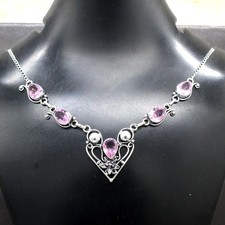 Pink Topaz Gemstone Necklace
