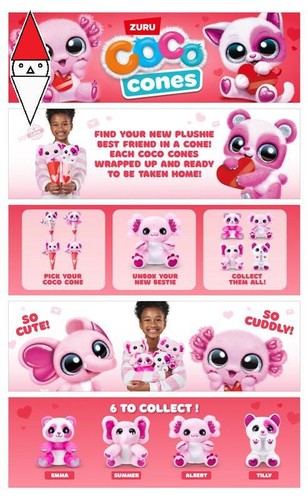 Peluche zuru coco cones love - peluche,