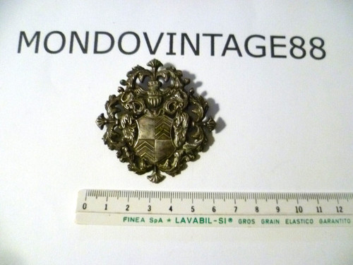 Spilla metallo vintage stemma - metallo,
