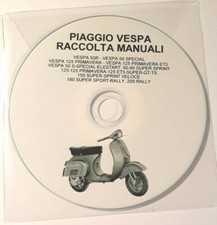 CD:6 MANUALI OFFICINA/MANUT/RIPARAZ. PIAGGIO VESPA 50R-SPECIAL-125 PRIMAVERA-ET3