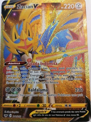 Carta pokemon zacian gold - pokemon,