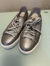 Santoni Anginal Sneakers basse da donna in pelle argento 40 EU,US 9