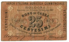 25 CENTESIMI FIDUCIARIO BANCA