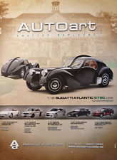 AUTOart Pagina Pubblicitaria Bugatti Atlantic 57SC in 1-18....annuncio giornale..#1104f