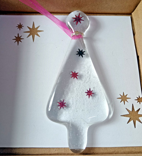Albero natale vetro fuso - natale,