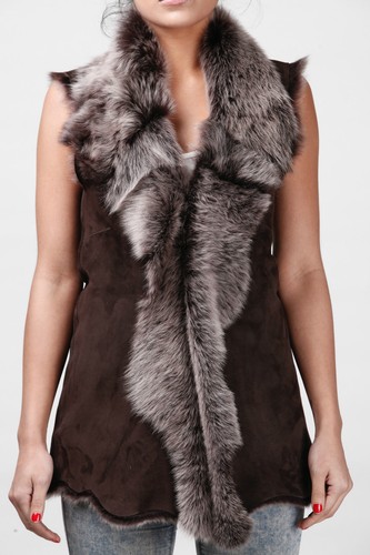 Gilet pelle sheepskin - gilet, in