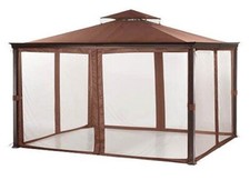 NUOVA Zanzariera di Ricambio Sunjoy Marrone per Gazebo Firenze 10' x 12'