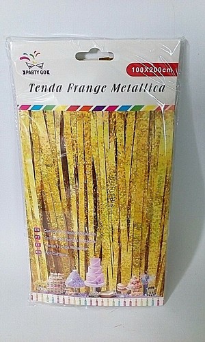 Tenda frange metallica oro - frange,