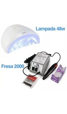 KIT RICOSTRUZIONE UNGHIE PROFESSIONALE LAMPADA SUN ONE 48W + FRESA 2000 GIRI