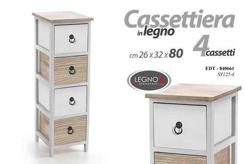 Cassettiera slim salvaspazio - cassettiera, 4