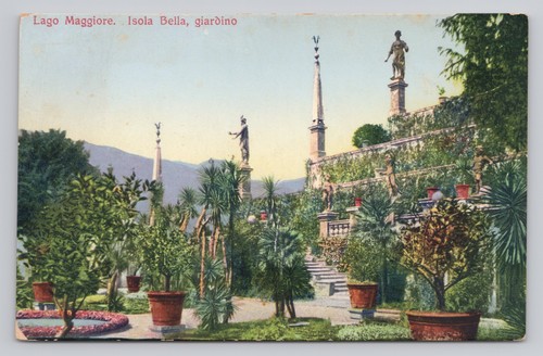 Cartolina veduta giardino - cartolina,