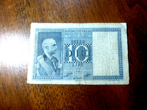 Italia 1939 lire fine - 10, vg-fine