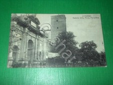 Cartolina Viterbo - Esterno della Porta Fiorentina 1908.