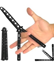 Coltello a farfalla in Acciaio Senza Lama per allenamento ed esercitazione