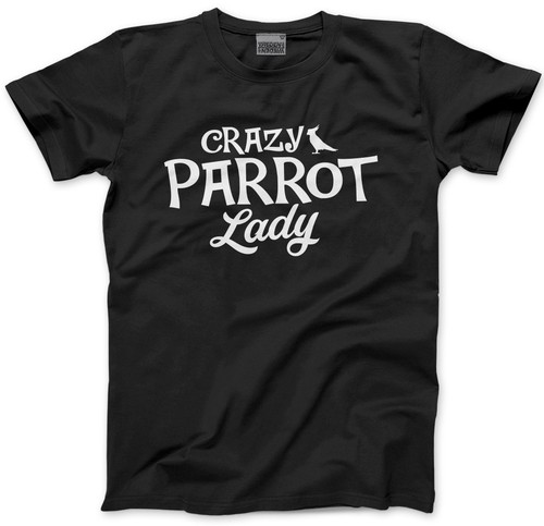 Crazy parrot lady maglietta - crazy,
