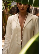 Collana stile Bollywood bianca