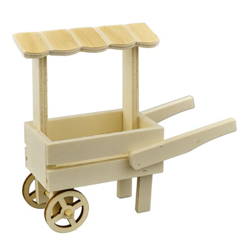 Carrettino espositore legno - carrettino,