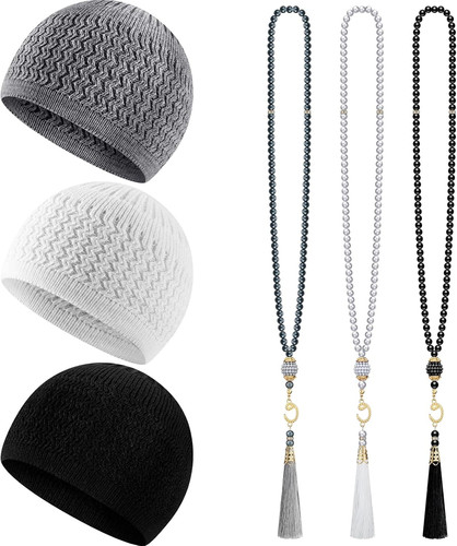 Set pezzi cappelli kufi uomo - 6,