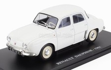 MODELLINO AUTO STATICO CENTAURIA RENAULT DAUPHINE 1961 CON VETRINA BIANCO 1:24
