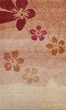 Floreale Nepal Tibetano Area Tappeto 4x6 Orientale Fatti a Mano Arredo Casa Lana