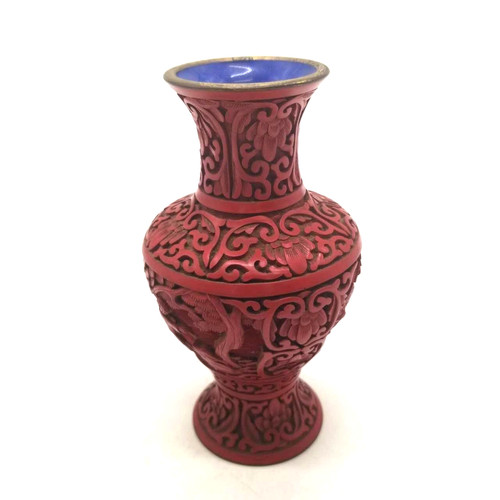 Antico vaso cinese lacca di - in,