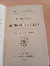 Istituzioni di diritto civile italiano, Emanuele Gianturco, Barbera, 1899
