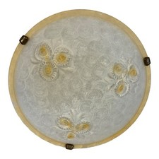 FAN EUROPE Plafoniera decoro fiori toni scuri, vetro, D 40cm 60W E27 2 lampadine