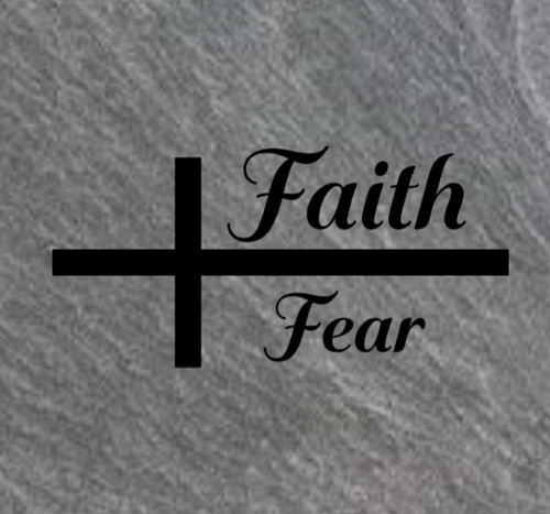 Adesivo paraurti vinile faith - adesivo,