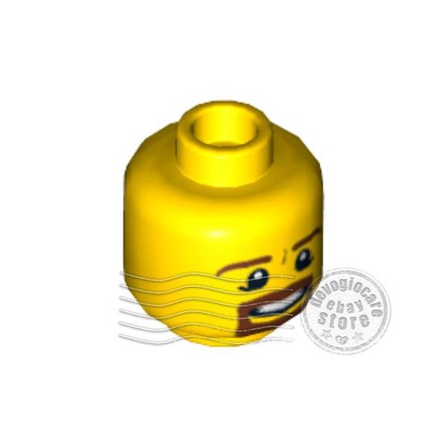 Lego 3626pb0852 omino testa - 1x,