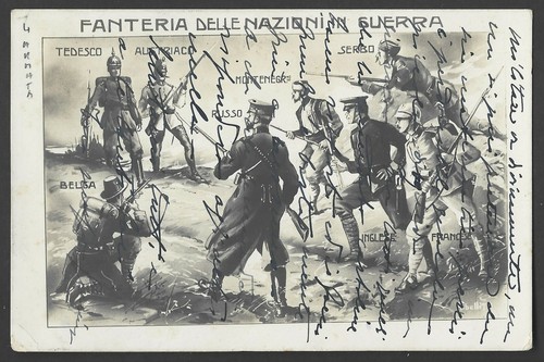 Cartolina wwi fanteria delle - cartolina,