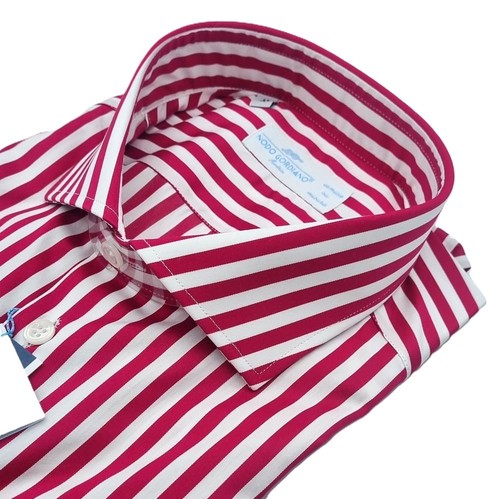 Camicia uomo rigata bordeaux - rigata,