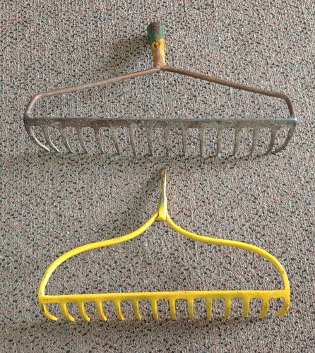 Vintage iron rake heads tool - iron,