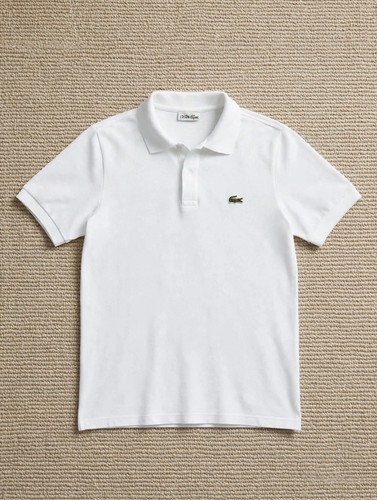 Polo lacoste bianca classica - lacoste,