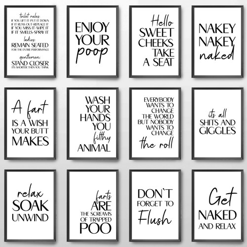 Stampe bagno citazioni poster