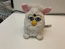 1998 Furby White Snowball W/Green Eyes Tiger Electronics Provato E Funzionante