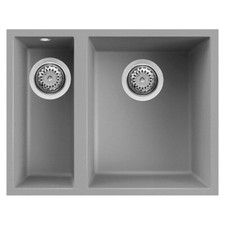 Lavello Elleci Incasso Sottotop Quadra 2 Vasche 56x44 Light Grey LKQ15097BSONA