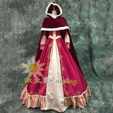Costume Adulto Belle La Bella e la Bestia Vestito Principessa Capo Abito Cosplay