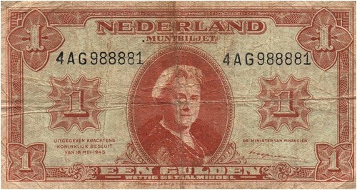 Netherlands gulden 1945 70 - netherlands,