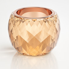 Anello cocktail Swarovski Nirvana cristallo giallo placcato oro rosa 5508720